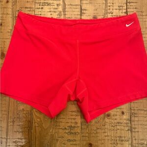 Nike Women's Red Spandex Athletic Shorts